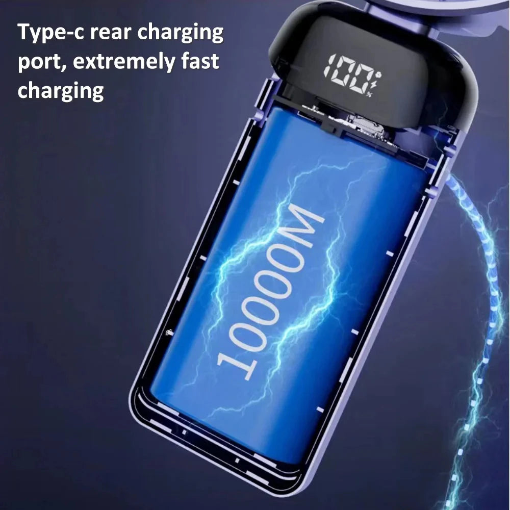 Smart Folding Fan with LED Display