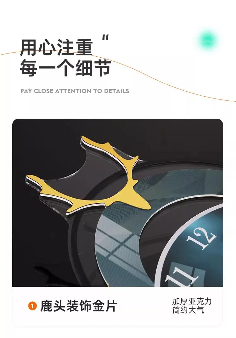 Wall clock household modern light luxury atmosphere decoration wall watch living room simple creative clock wall clock interior