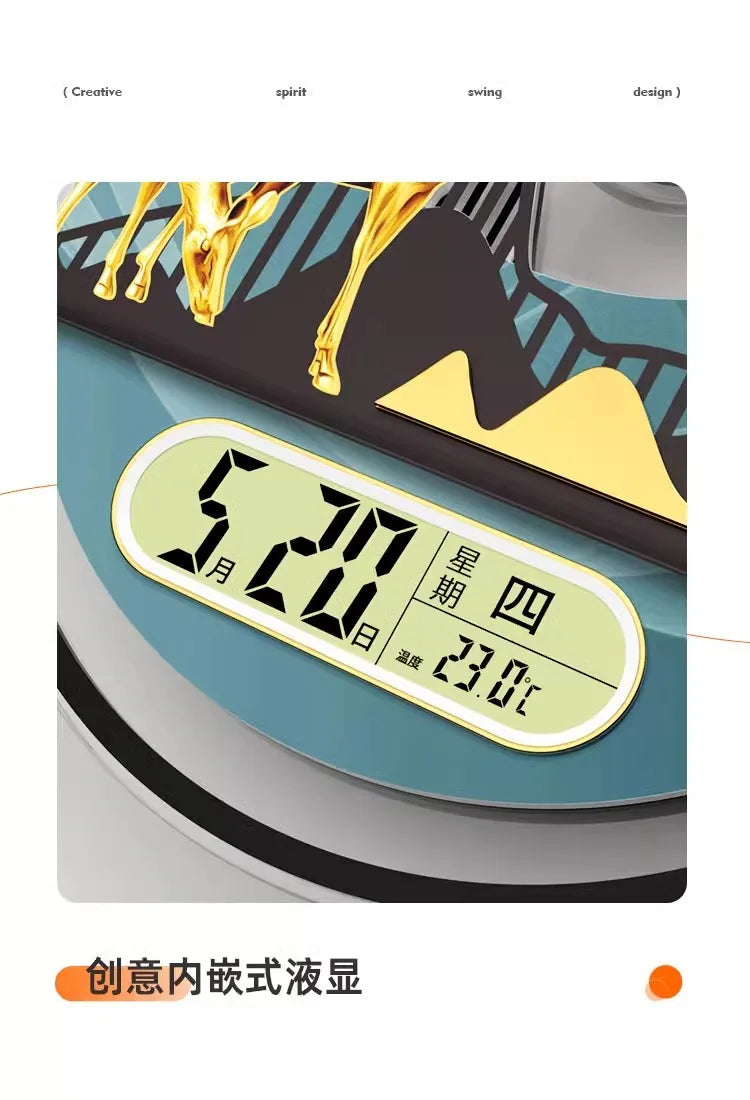 Wall clock household modern light luxury atmosphere decoration wall watch living room simple creative clock wall clock interior