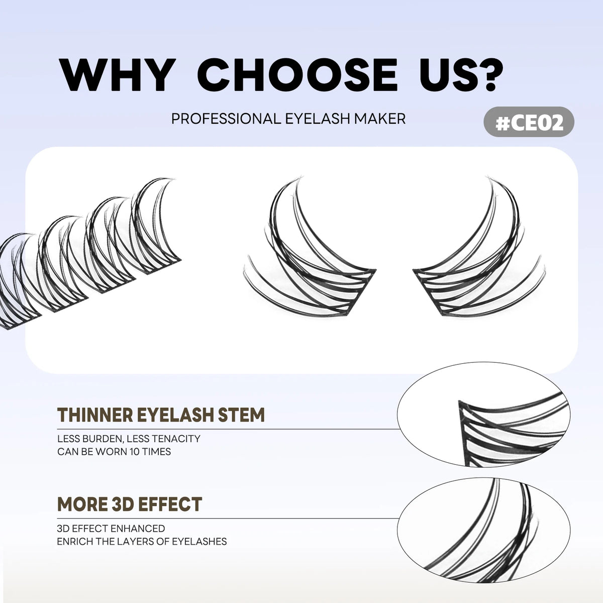 GROINNEYA Natural Cluster Lashes C Curl Manga Lashes Soft Cross Wispy Individual Cluster Anime Eyelashes Extension Eye Makeup