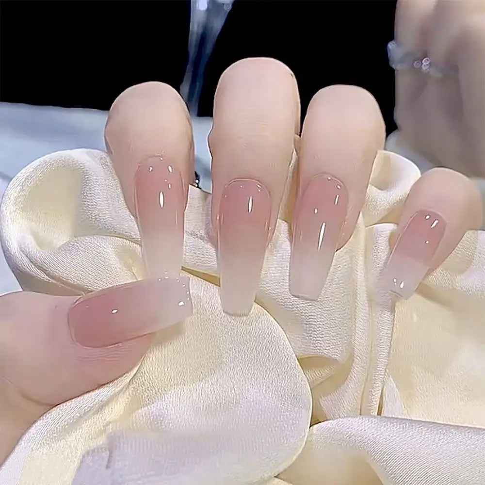 24PCS waterproof French Ombre Press-On Nails