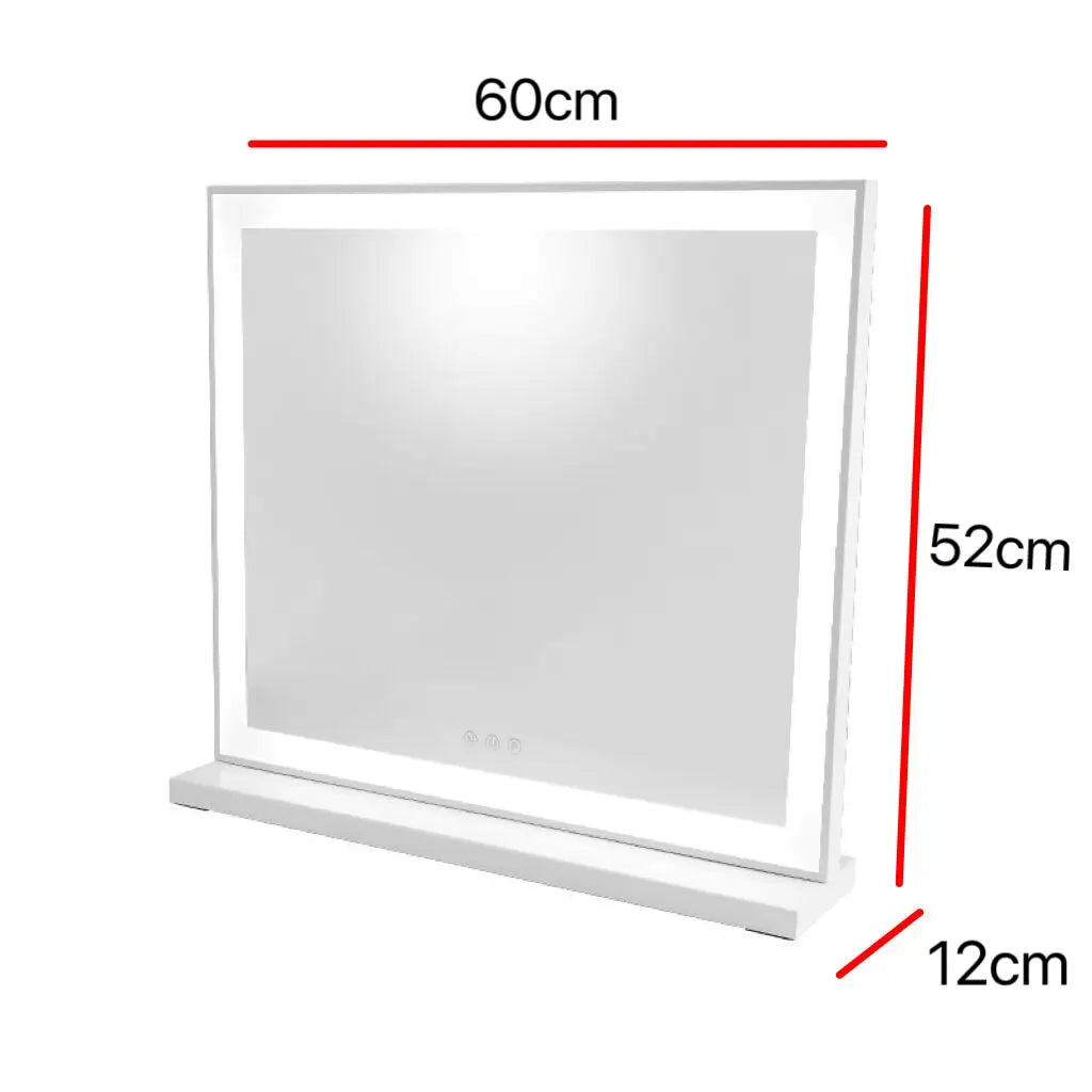 Large Vanity Mirror with Lights Lighted Makeup Mirrors with Dimmable LED Strips Tabletop for Women Dressing Room Bedroom