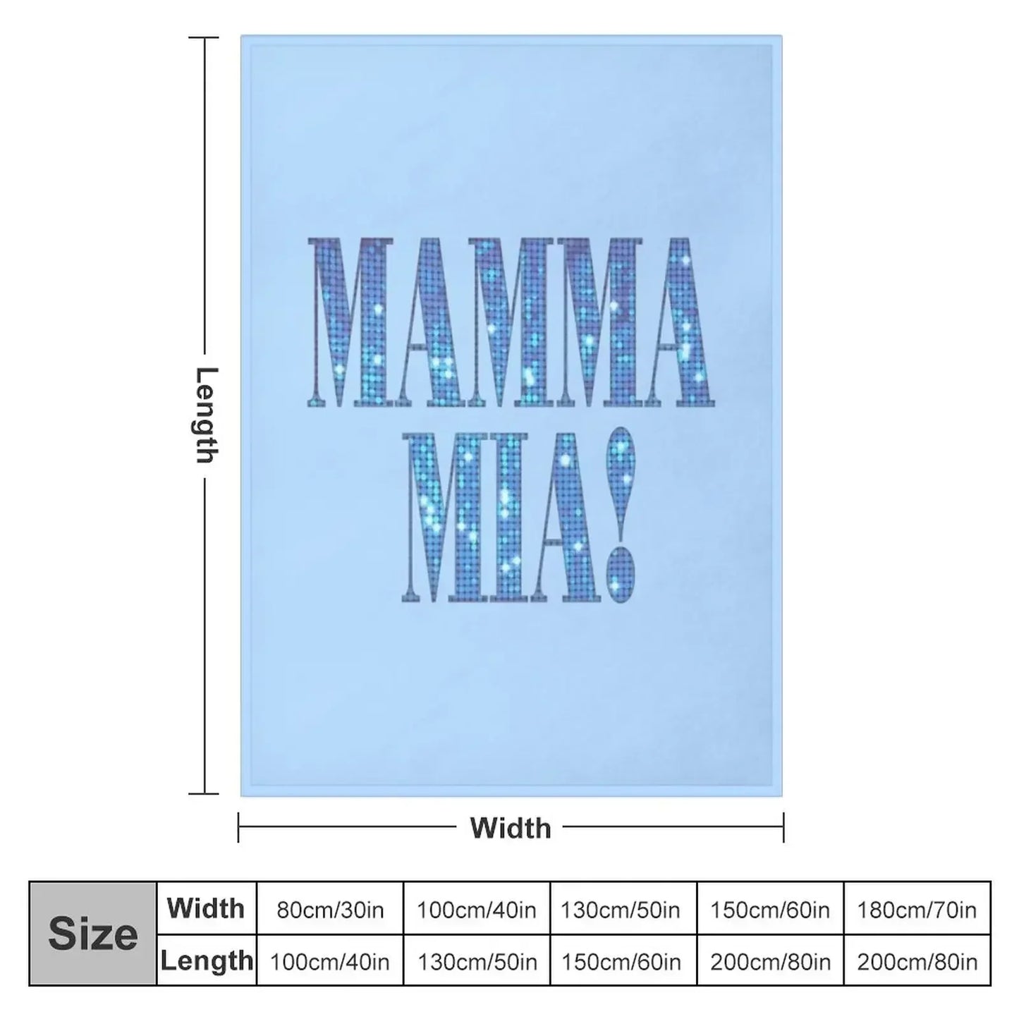 New Mamma Mia -disco- Throw Blanket Travel Weighted Blankets