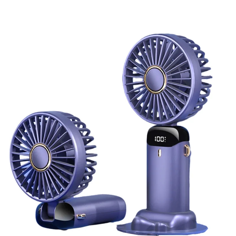 Smart Folding Fan with LED Display