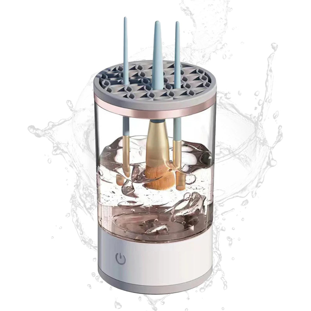 Makeup Brush Cleaner Machine USB Powered Electric Make-Up Brush Cleaner Dryer Dust-Proof for All Size Beauty Makeup Brushes Set