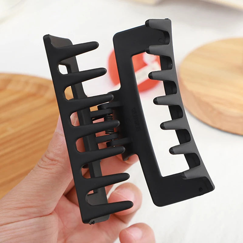 8.5cm 10.5cm Large Square Matte Hair Claw Clip Non Slip Solid Color Shark Hair Clip for Women Girls Hair Accessories