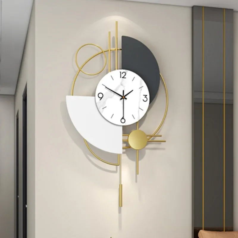 Luxury Living Room Modern Simple Wall Clock Home Decoration When Wall Clocks Creative Quartz Clock Ornaments Home Accessories
