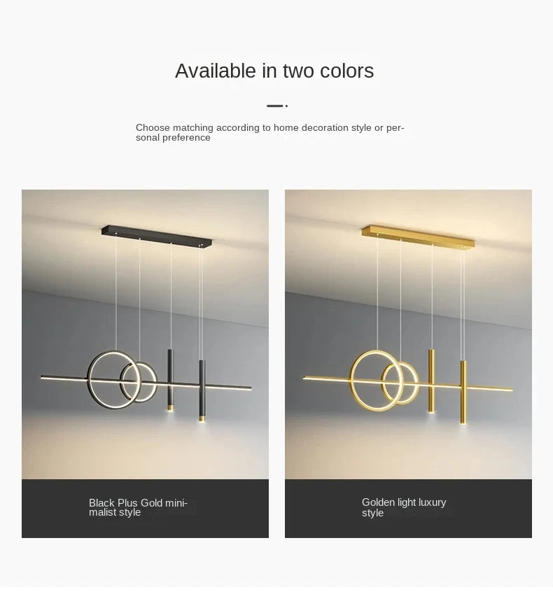Modern Dining Room Pendant Light LED Smart Remote Control Dining Table Hanging Lamp Luxury Lustre Home Indoor Decor Chandelier