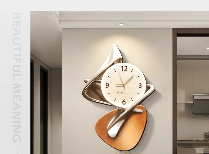Light Luxury Living Room Decoration Clock High-End Digital Wall Clock Modern Art Home Decor Hanging Painting Wall Watch Mute