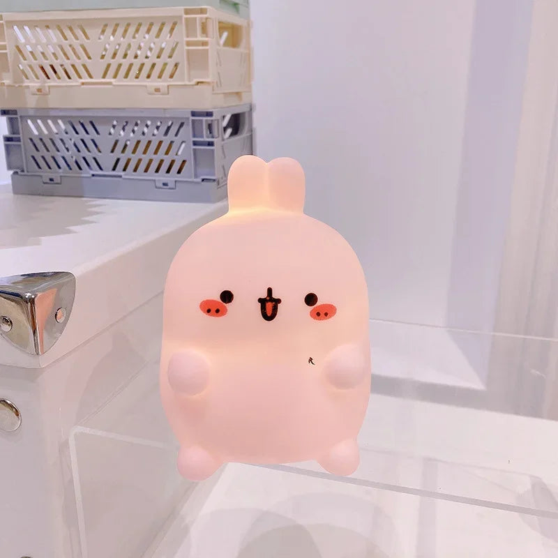 Rabbit Night Light – Cute Battery-Powered LED Lamp for Bedroom or Gifts