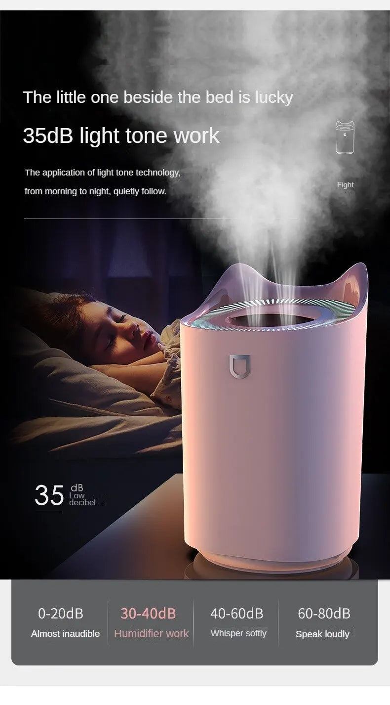 3000Ml Dual Jet Air Humidifier Large Capacity Atomizer Ultrasonic Aroma Diffuser Cool Mist Maker Air Humificador Purifier