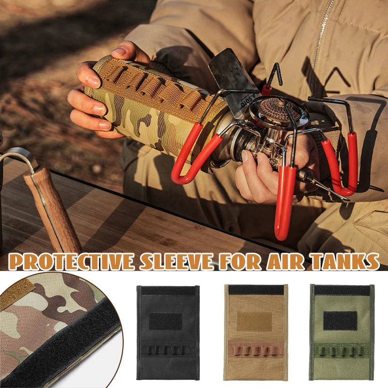Gas Can Protective Cover Outdoor Tactical Fuel Gas Can Tank Protective Case Anti-Fall Gasoline Canister Gas Can Cylinder Case