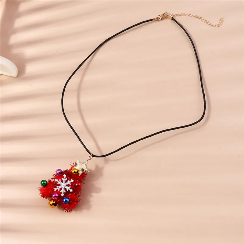 Aihua Hot Sale 3D Cute Cartoon Christmas Earrings Kawaii Fluffy Decoration Tree Deer Bell Earrings for Women Xmas New Year Gifts