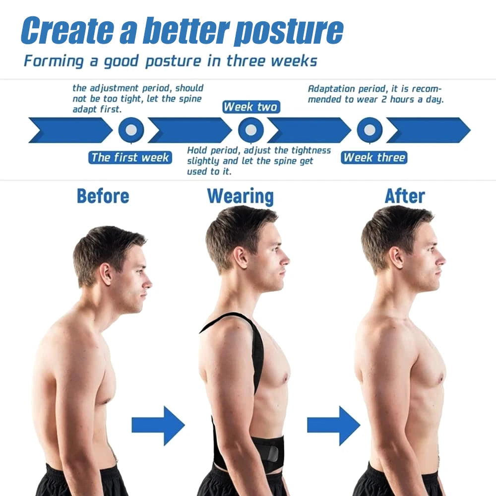 Top Adjustable Magnet Posture Corrector Back Corset Belt Straightener Brace Shoulder Corrector Lumbar Postura Braces Supports