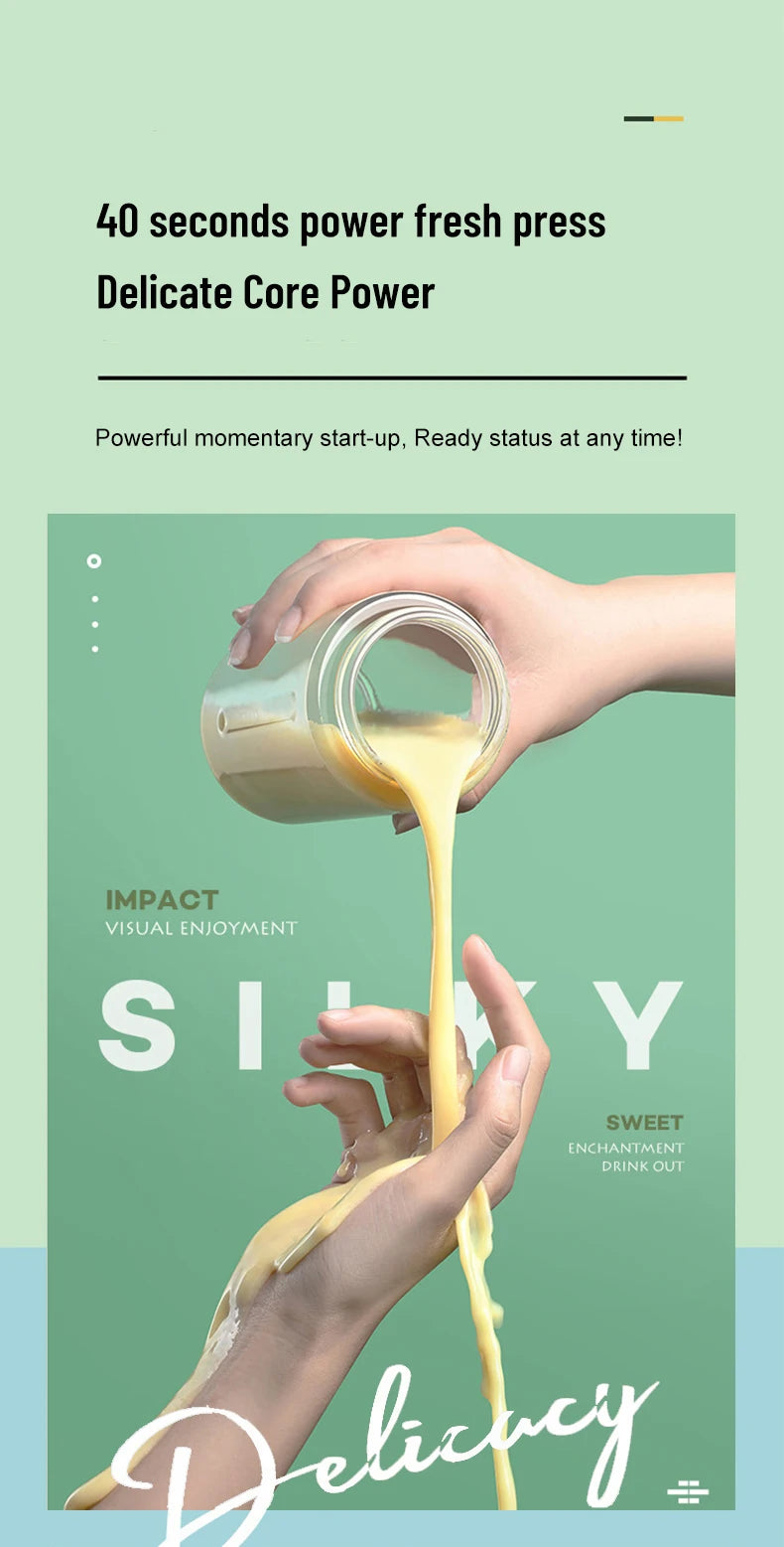 JuiceMate™ Mini Portable Juicer – USB Rechargeable Mixer for Fruits &amp; Veggies