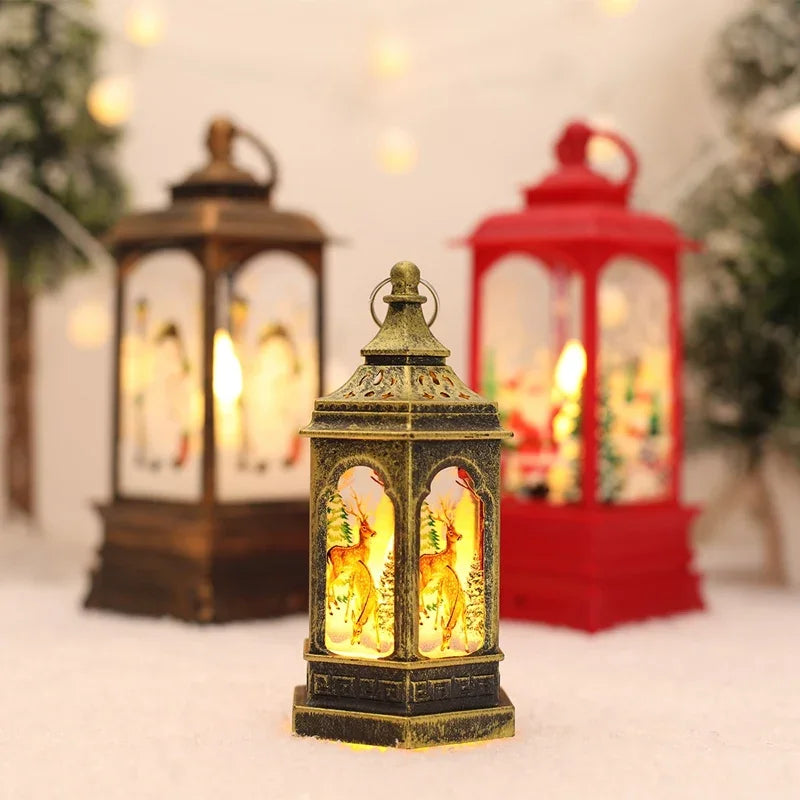 Christmas Lantern Light Merry Christmas Decorations for Home 2025 Christmas Tree Ornaments Xmas Gifts New Year 2026