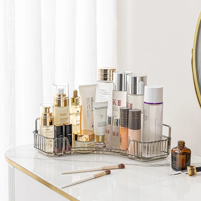 Makeup Storage Shelf Corner Bathroom Counter Organizer Bathroom Countertop Shelf Makeup Storage Clear Perfume Tray Holder