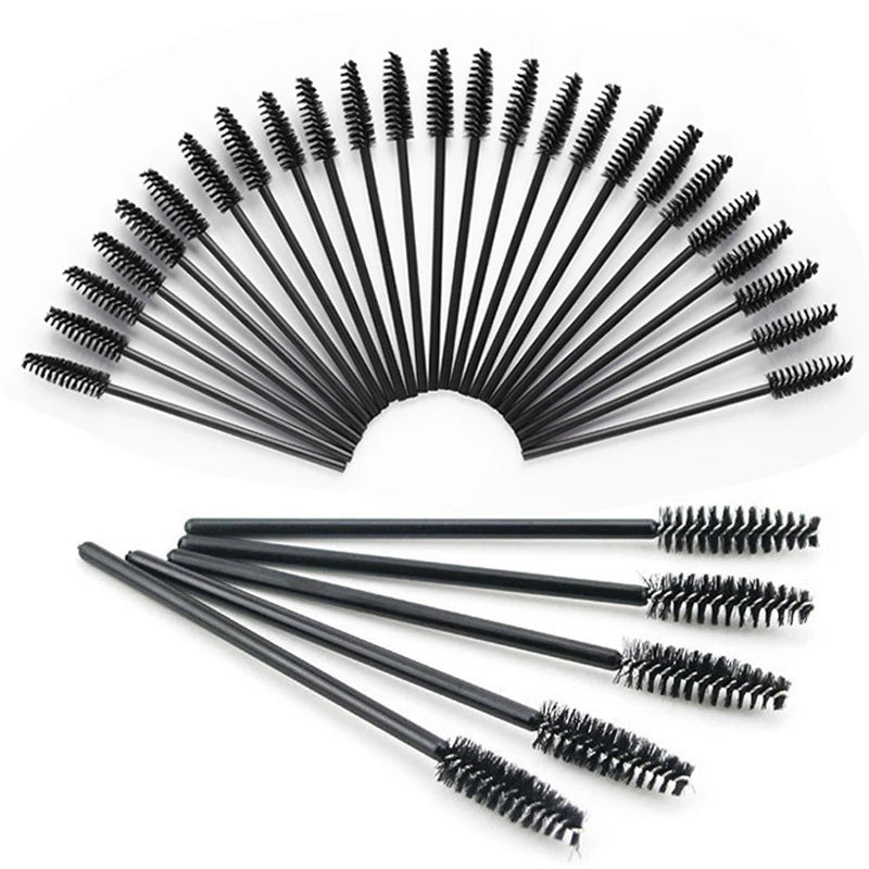 500/1000pcs Eyelash Brush Applicator Wholesale Lash Mascara Wands Brushes For Eyelash Extension Eyebrow Spoolies Beauty Tools