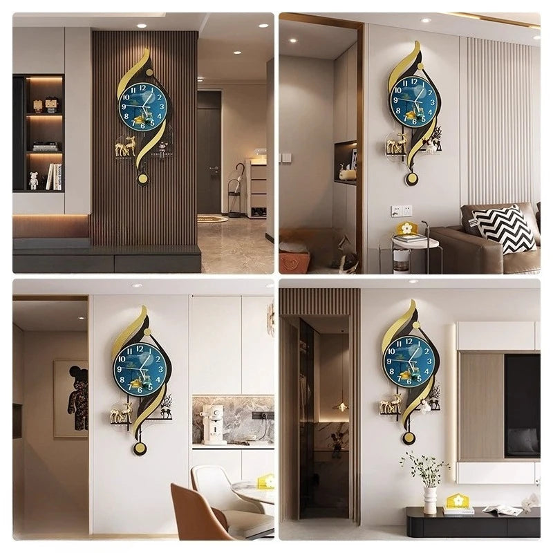 Simple And Modern Home Furnishings Creative Wall Clock Aesthetic Design Silent Digital Clock Restaurant Wall Clock Room Decor