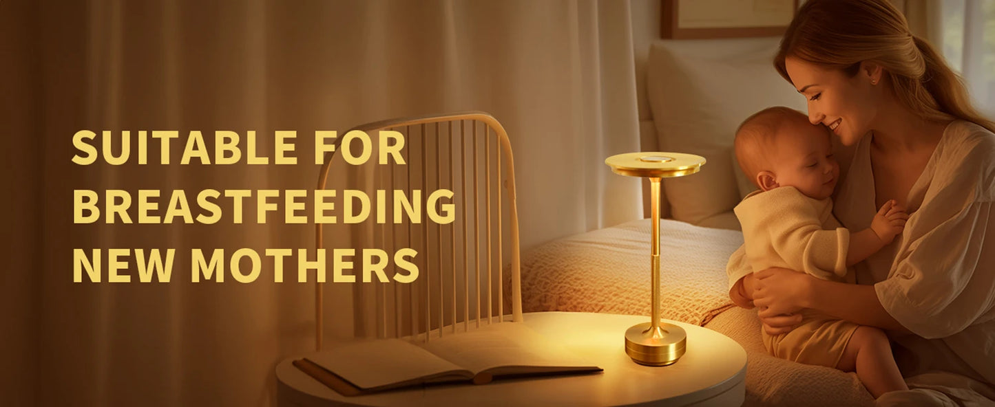 Rechargeable Table Lamp LED Touch Sensor Desktop Night Light Wireless Reading Lamp for Restaurant Hotel Bar Bedroom Decor Light