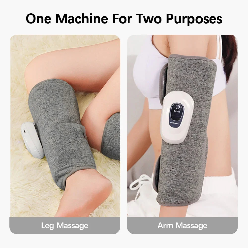 Electric Leg Massager Wireless Rechargeable Air Compression Leg Calf Massage for Relax Leg Muscles 360° Air Pressure Leg Massage
