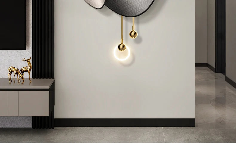 Light Luxury Living Room Decoration Clock High-End Digital Wall Clock Modern Art Home Decor Hanging Painting Wall Watch Mute