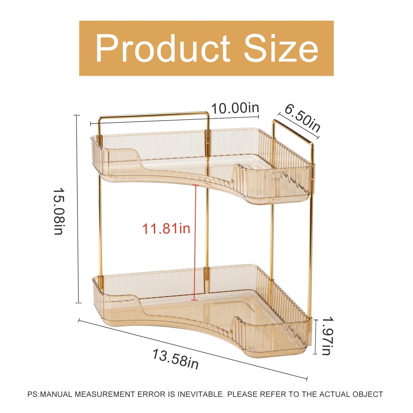 Makeup Storage Shelf Corner Bathroom Counter Organizer Bathroom Countertop Shelf Makeup Storage Clear Perfume Tray Holder
