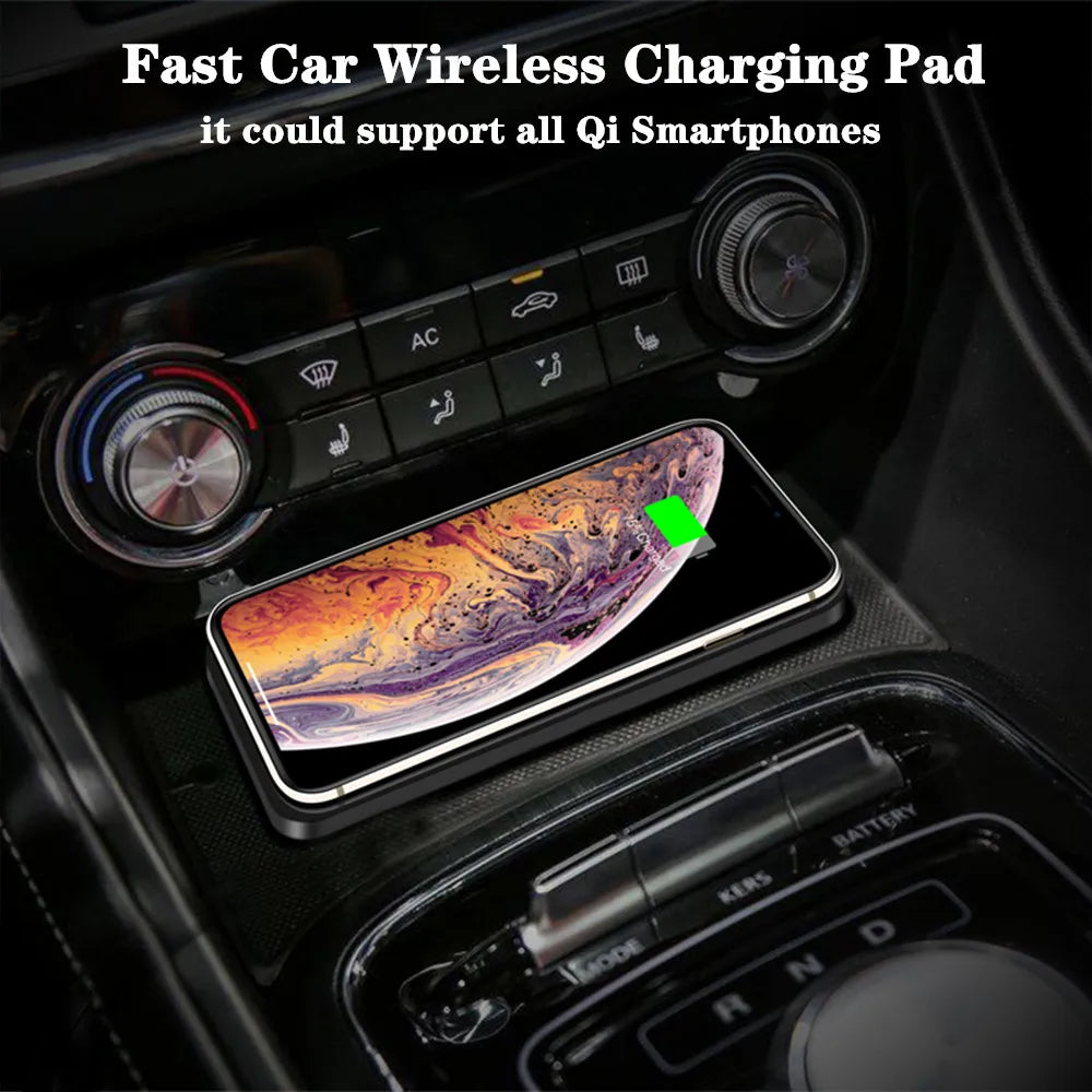 Car Wireless Charger Non-Slip Pad Silicone Fast Charging Wireless Charger for Car for IPhone 15 14 Xiaomi Huawei Samsung S23 S22