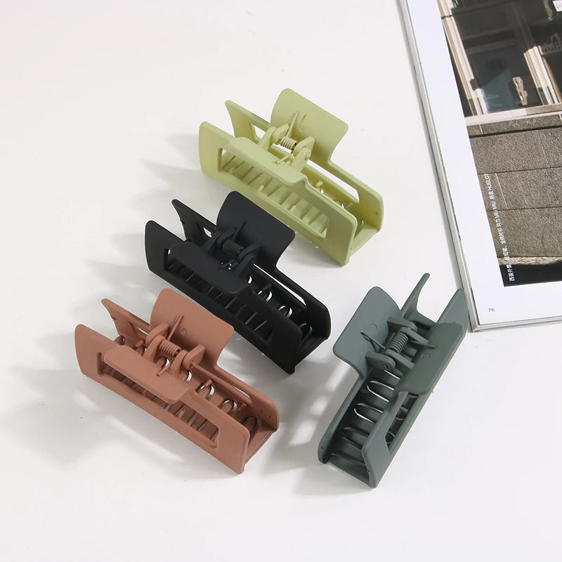 8.5cm 10.5cm Large Square Matte Hair Claw Clip Non Slip Solid Color Shark Hair Clip for Women Girls Hair Accessories