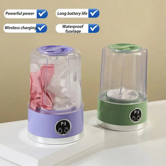 Portable Cordless Washing Machine,USB Rechargeable, Mini Washer For /Underwear/Socks/Baby Clothes Home Travel Laundry Bucket