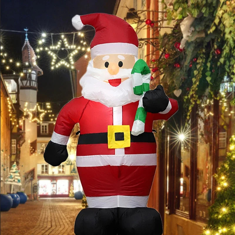 1pc Christmas Decoration Inflatable Toy Gift Snowman Penguin Built-in LED Lights Indoor Outdoor New Year Party DIY Garden Decor