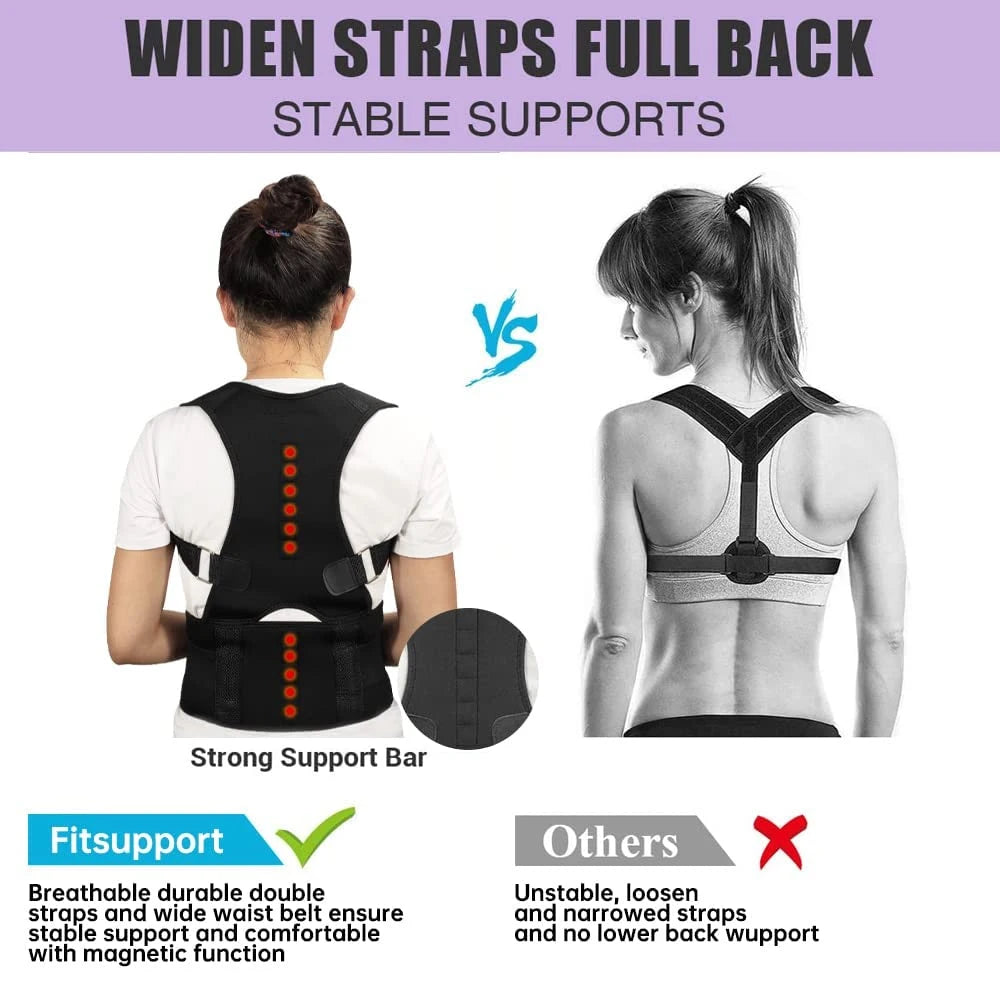 Top Adjustable Magnet Posture Corrector Back Corset Belt Straightener Brace Shoulder Corrector Lumbar Postura Braces Supports