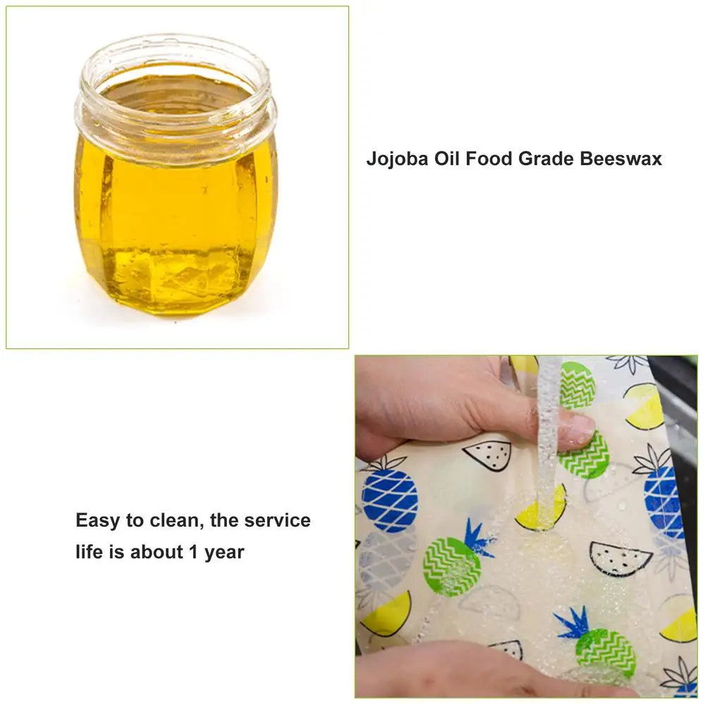 Eco-Friendly Food Wraps 30x100cm Beeswax & Cotton Wrap for Lunch Box/Sandwiches Vintage Patterns Kitchen Wrap Replacement