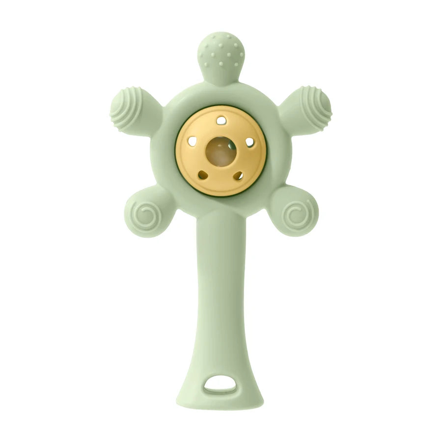 Color Kids Silicone Teether Toy Baby Rattle Toy Teething Ring Sensory Toys For Toddlers Teething Chewing Toy Baby Accessories