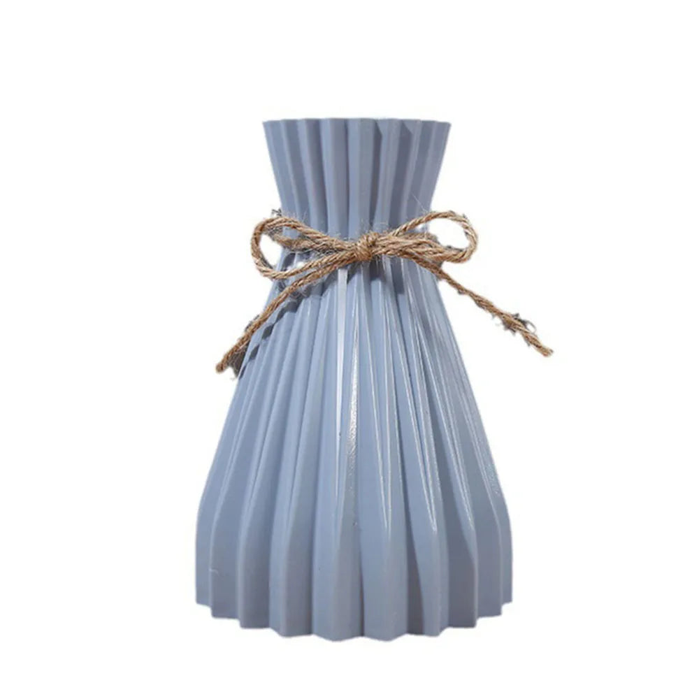 Creative Origami Vase European Pleated Vase Plastic Waist Folding Flower Vase Folding Paper Style Dry Flower Bottle Modern