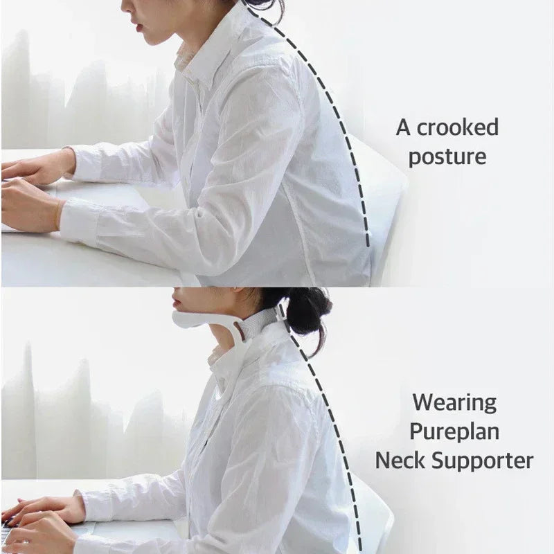 Neck Stretcher & Posture Corrector – Adjustable Neck Brace for Pain Relief & Support