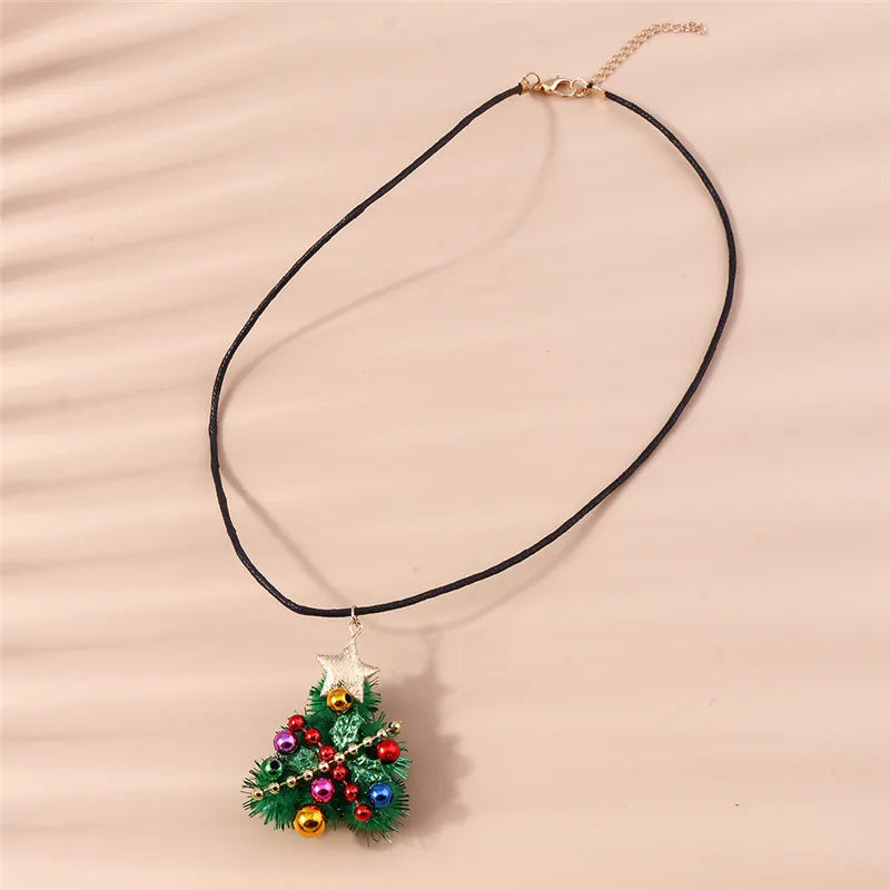 Aihua Hot Sale 3D Cute Cartoon Christmas Earrings Kawaii Fluffy Decoration Tree Deer Bell Earrings for Women Xmas New Year Gifts