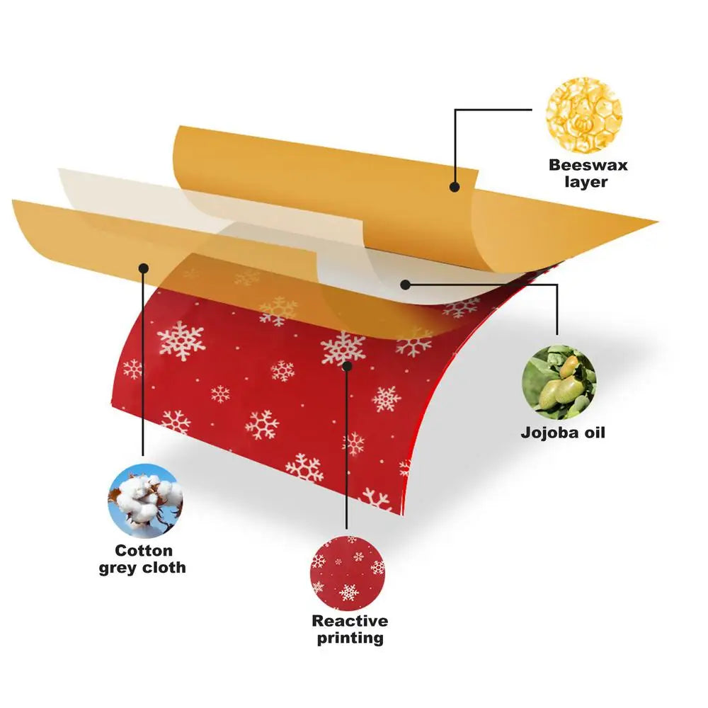 Eco-Friendly Food Wraps 30x100cm Beeswax & Cotton Wrap for Lunch Box/Sandwiches Vintage Patterns Kitchen Wrap Replacement