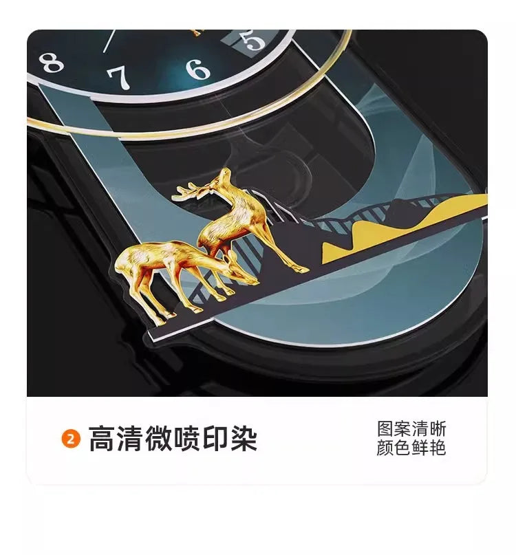 Wall clock household modern light luxury atmosphere decoration wall watch living room simple creative clock wall clock interior