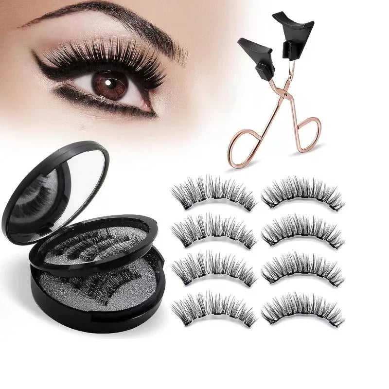 Magnetic Eyelash Kit – 8PCS Reusable Natural Lashes + Tools