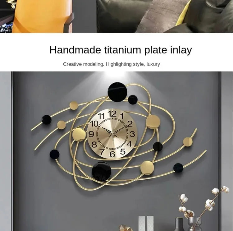 6.6 Inches Luxury Wall Clock For Living Room Modern Wall Clocks Aesthetic Elegant Stylish Kitchen Clock Big Size Decoration Home