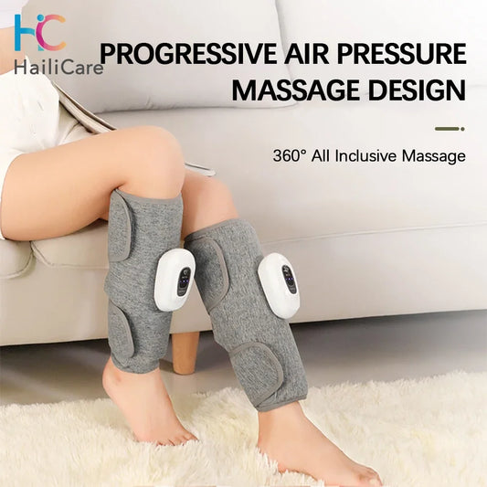 Electric Leg Massager Wireless Rechargeable Air Compression Leg Calf Massage for Relax Leg Muscles 360° Air Pressure Leg Massage