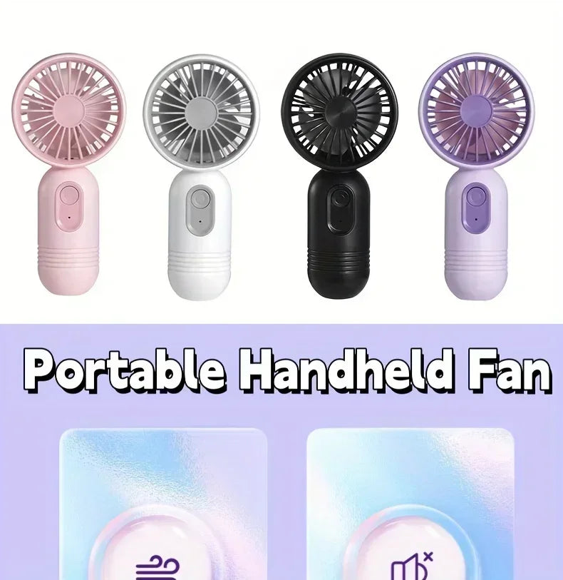 Travel, and Camping Mini Portable Fan USB Charging 3-speed - Handheld Fan for Men and Women Suitable for Office, Outdoor