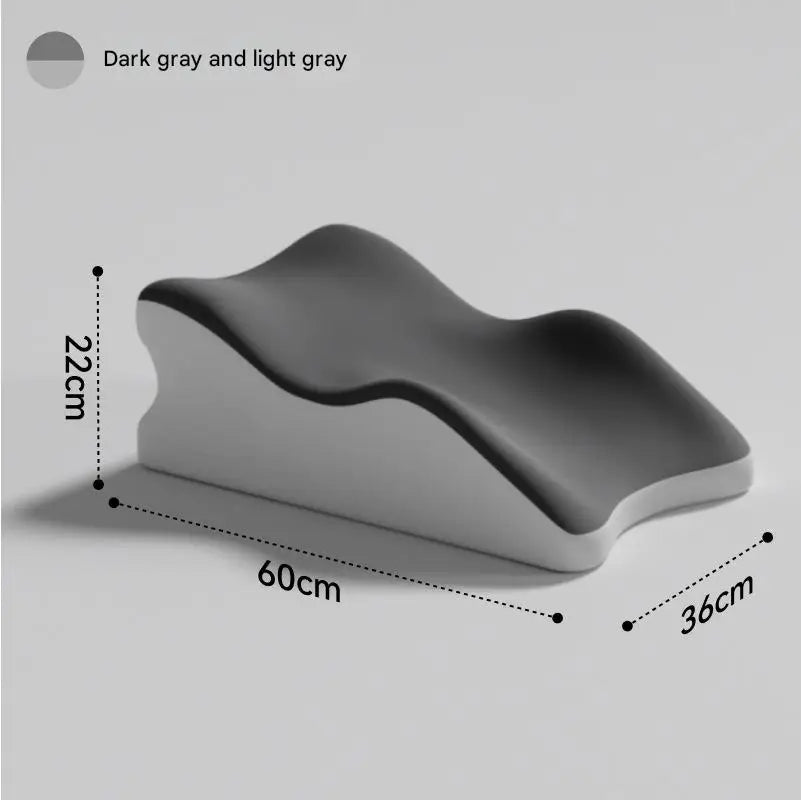 Multi-Position Memory Foam Pillow – Cooling Bed/Floor Cushion for Stomach Sleepers, 60x36x22cm