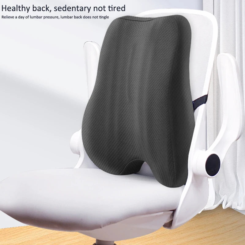 Memory Foam Seat Cushion Waist Back Support Pillow Set Orthopedic Ergonomic Coccyx Relief Hip Lumbar Pad for Office Chair Car
