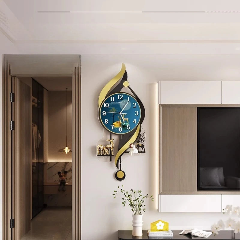 Simple And Modern Home Furnishings Creative Wall Clock Aesthetic Design Silent Digital Clock Restaurant Wall Clock Room Decor