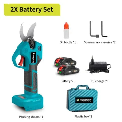 NEWBENY 30mm Brushless Electric Pruning Shears 4 Gear Cordless Garden Fruit Tree Bonsai Beautify Tool For  18V-21V Battery