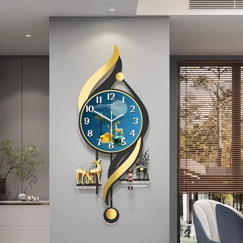 Simple And Modern Home Furnishings Creative Wall Clock Aesthetic Design Silent Digital Clock Restaurant Wall Clock Room Decor