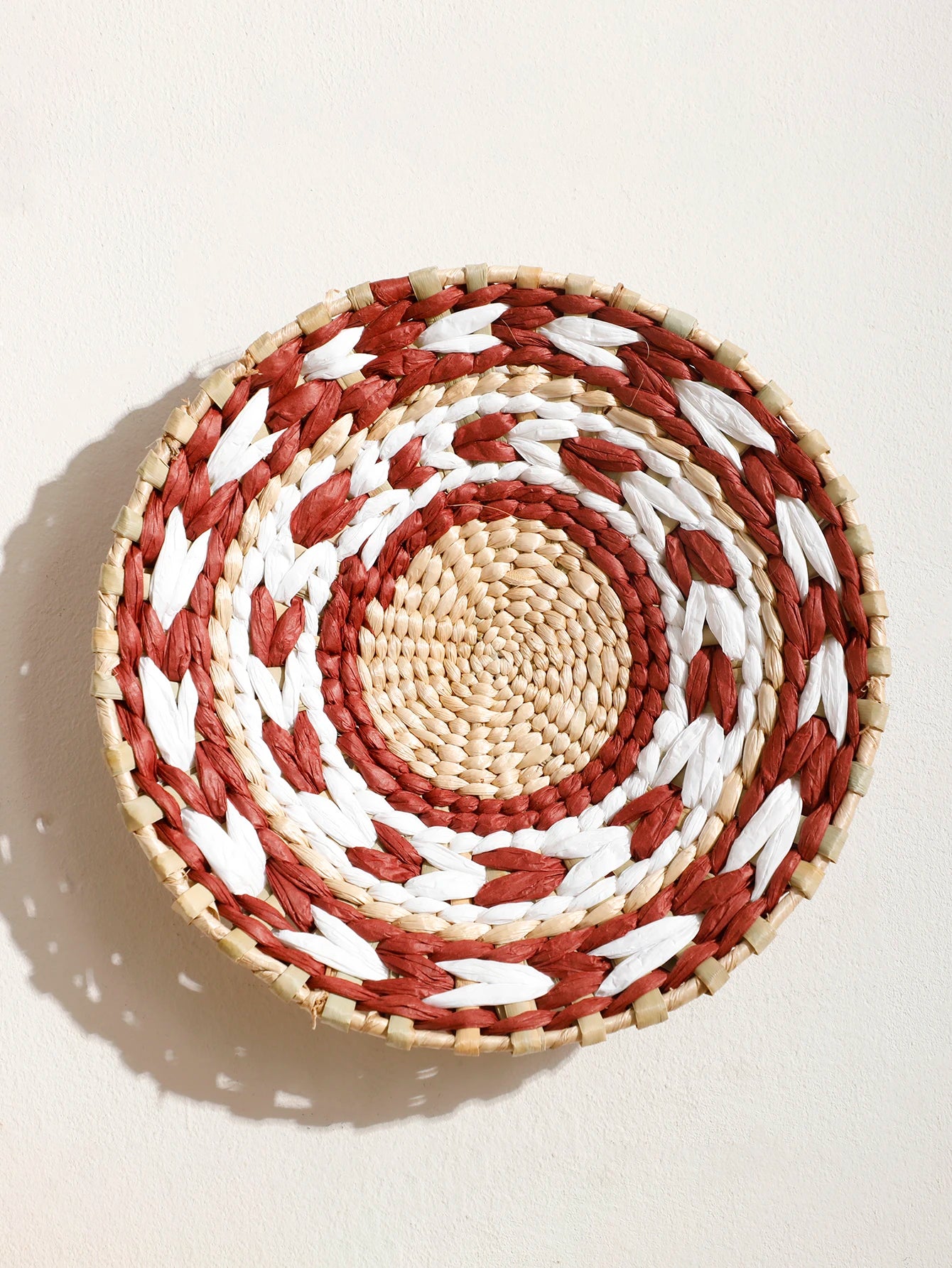 Seagrass Wall Hanging Decor Wall Basket Boho Home Decoration Handmade Natural Wall Art for Kitchen Bedroom Living Room Ornament