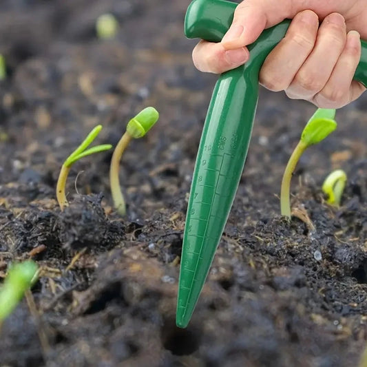 1pc Handheld Garden Hole Puncher Clear Scale Planting Tools Lightweight Digging Hole Tool Sowing Seeds Dispenser For Hole Diggin